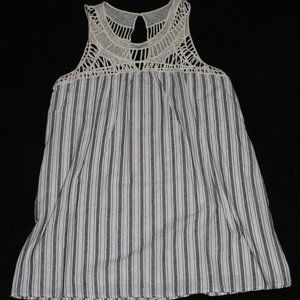 Entro Sundress Grey/Blue and Cream Sz. L